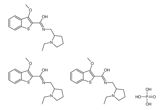 tris[[(1-ethylpyrrolidin-2-yl)methyl][(3-methoxybenzo[b]thien-2-yl)carbonyl]ammonium] phosphate structure