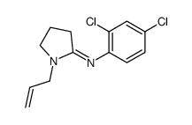 N-(2,4-dichlorophenyl)-1-prop-2-enylpyrrolidin-2-imine结构式