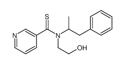 N-(2-Hydroxyethyl)-N-(1-phenyl-2-propanyl)-3-pyridinecarbothioami de Structure