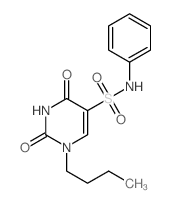 5-Pyrimidinesulfonamide,1-butyl-1,2,3,4-tetrahydro-2,4-dioxo-N-phenyl- Structure