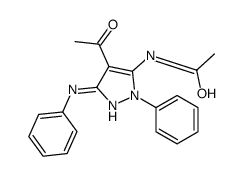 N-(4-acetyl-5-anilino-2-phenylpyrazol-3-yl)acetamide Structure