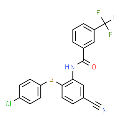 N-(2-[(4-CHLOROPHENYL)SULFANYL]-5-CYANOPHENYL)-3-(TRIFLUOROMETHYL)BENZENECARBOXAMIDE结构式