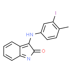 3-[(3-iodo-4-methylphenyl)imino]-1,3-dihydro-2H-indol-2-one Structure