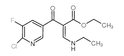 ETHYL 2-[(6-CHLORO-5-FLUOROPYRIDIN-3-YL)CARBONYL]-3-(ETHYLAMINO)ACRYLATE structure