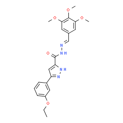 3-(3-ethoxyphenyl)-N'-[(E)-(3,4,5-trimethoxyphenyl)methylidene]-1H-pyrazole-5-carbohydrazide Structure