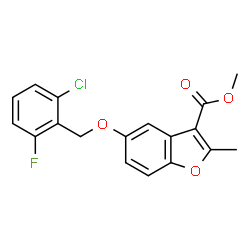 methyl 5-((2-chloro-6-fluorobenzyl)oxy)-2-methylbenzofuran-3-carboxylate Structure