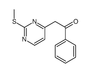 2-(2-methylsulfanylpyrimidin-4-yl)-1-phenylethanone结构式