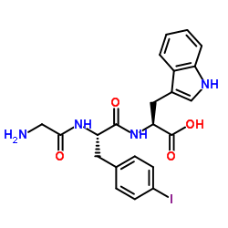 H-Gly-p-iodo-Phe-Trp-OH trifluoroacetate salt structure