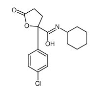 2-(4-chlorophenyl)-N-cyclohexyl-5-oxooxolane-2-carboxamide结构式