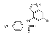 4-amino-N-(6-bromo-1H-indol-4-yl)benzenesulfonamide结构式