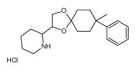 2-(8-methyl-8-phenyl-1,4-dioxaspiro[4.5]decan-3-yl)piperidin-1-ium,chloride Structure