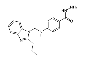 p-[[(2-Propyl-1H-benzimidazol-1-yl)methyl]amino]benzohydrazide结构式