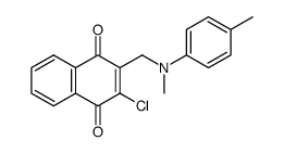 2-<(N-Methyl-p-toluidino)methyl>-3-chlor-1,4-naphthochinon结构式
