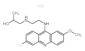 1-[2-[(6-chloro-2-methoxy-acridin-9-yl)amino]ethylamino]propan-2-ol结构式