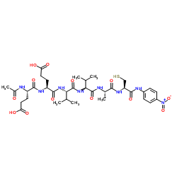 Ac-Glu-Glu-Val-Val-Ala-Cys-pNA structure