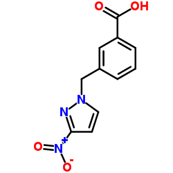 3-[(3-Nitro-1H-pyrazol-1-yl)methyl]benzoic acid结构式
