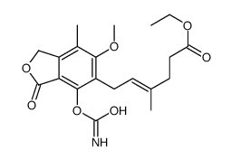 ethyl (E)-6-(4-carbamoyloxy-6-methoxy-7-methyl-3-oxo-1H-2-benzofuran-5-yl)-4-methylhex-4-enoate Structure