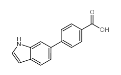 4-(1H-Indol-6-yl)benzoic acid结构式