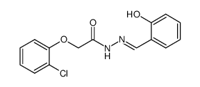 (2-chlorophenoxy)-N'-(2-hydroxybenzylidene)acetohydrazide结构式