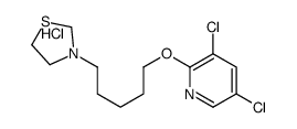 3-[5-(3,5-dichloropyridin-2-yl)oxypentyl]-1,3-thiazolidine,hydrochloride Structure