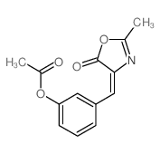 [3-[(2-methyl-5-oxo-1,3-oxazol-4-ylidene)methyl]phenyl] acetate structure