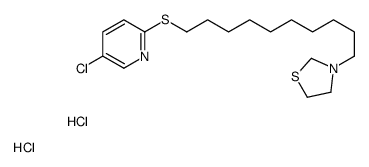 3-[10-(5-chloropyridin-2-yl)sulfanyldecyl]-1,3-thiazolidine,dihydrochloride结构式