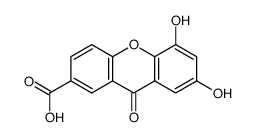 5,7-dihydroxyxanthone-2-carboxylic acid Structure