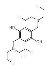 2,5-bis(bis-(2-chloroethyl)aminomethyl) hydroquinone结构式