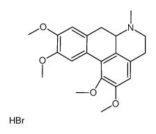 ()-5,6,6a,7-tetrahydro-1,2,9,10-tetramethoxy-6-methyl-4H-dibenzo[de,g]quinolinium bromide结构式