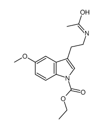 3-[2-(Acetylamino)ethyl]-5-Methoxy-1H-indole-1-carboxylic Acid Ethyl Ester Structure
