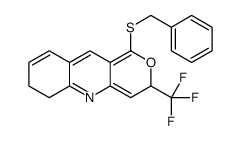 1-benzylsulfanyl-3-(trifluoromethyl)-6,7-dihydro-3H-pyrano[4,3-b]quinoline Structure