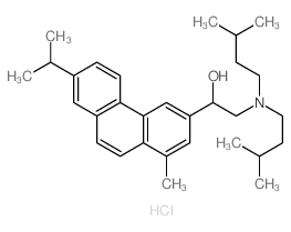 3-Phenanthrenemethanol,a-[[bis(3-methylbutyl)amino]methyl]-1-methyl-7-(1-methylethyl)-,hydrochloride (1:1) structure