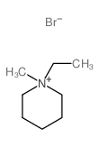 Piperidinium, 1-ethyl-1-methyl-, bromide Structure