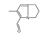 1H-Pyrrolizine-5-carboxaldehyde, 2,3-dihydro-6-methyl- (9CI) structure