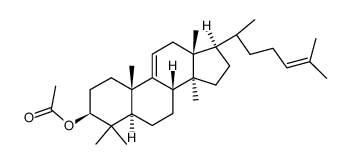 (10S)-3c-Acetoxy-4.4.10r.13c.14t-pentamethyl-17c-((R)-1.5-dimethyl-hexen-(4)-yl)-(5tH.8cH)-Δ9(11)-tetradecahydro-1H-cyclopenta[a]phenanthren结构式