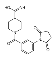 1-[3-(2,5-dioxopyrrolidin-1-yl)benzoyl]piperidine-4-carboxamide结构式