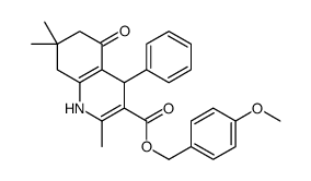 (4-methoxyphenyl)methyl 2,7,7-trimethyl-5-oxo-4-phenyl-1,4,6,8-tetrahydroquinoline-3-carboxylate Structure