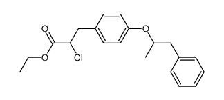 2-Chloro-3-[4-(1-methyl-2-phenyl-ethoxy)-phenyl]-propionic acid ethyl ester Structure