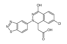 2-[2-(1,2,3-benzothiadiazol-5-yl)-7-chloro-4-oxo-1,3-dihydrophthalazin-1-yl]acetic acid结构式