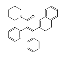 (E)-3-(3,4-dihydronaphthalen-2-yl)-2,3-diphenyl-1-piperidin-1-ylprop-2-en-1-one结构式
