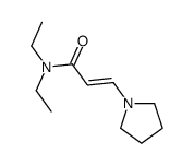 N,N-diethyl-3-pyrrolidin-1-ylprop-2-enamide结构式