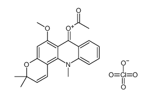 (6-methoxy-3,3,12-trimethylpyrano[2,3-c]acridin-12-ium-7-yl) acetate,perchlorate Structure