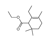 2-Ethyl-3,6,6-trimethyl-2-cyclohexene-1-carboxylic acid ethyl ester structure