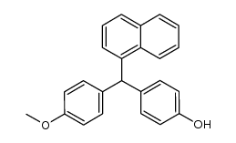 (4-methoxyphenyl)(4-hydroxyphenyl)(naphth-1-yl)methane结构式