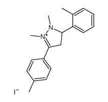1,2-Dimethyl-3-o-tolyl-5-p-tolyl-3,4-dihydro-2H-pyrazol-1-ium; iodide结构式