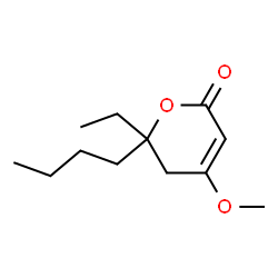 2H-Pyran-2-one,6-butyl-6-ethyl-5,6-dihydro-4-methoxy-(9CI)结构式