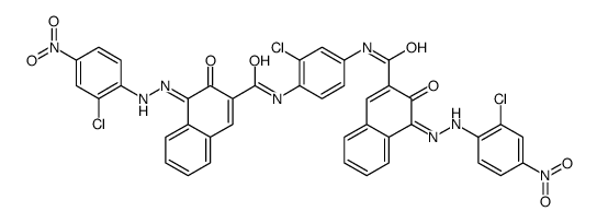 N,N'-(2-chloro-1,4-phenylene)bis[4-[(2-chloro-4-nitrophenyl)azo]-3-hydroxynaphthalene-2-carboxamide] structure
