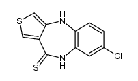 7-chloro-4,9-dihydro-benzo[b]thieno[3,4-e][1,4]diazepine-10-thione结构式