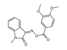 [(E)-(1-methyl-2-oxoindol-3-ylidene)amino] 3,4-dimethoxybenzoate结构式