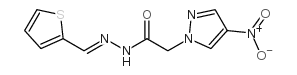 1H-Pyrazole-1-aceticacid,4-nitro-,(2-thienylmethylene)hydrazide(9CI) Structure